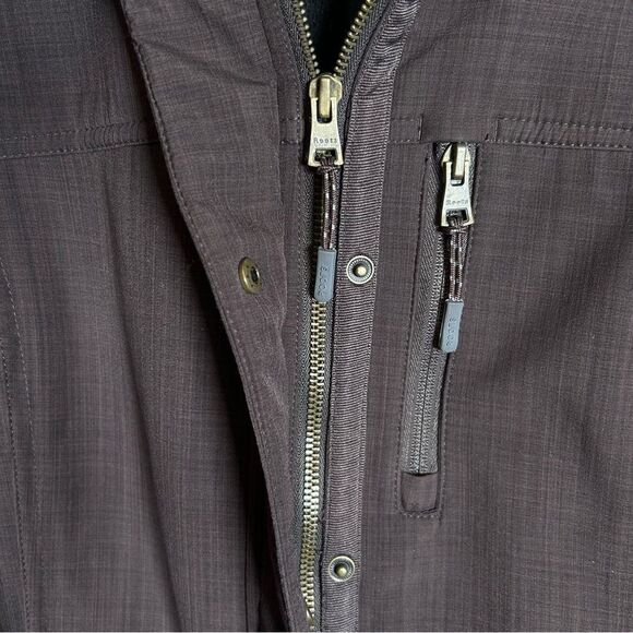 Roots WellPoint Removable Hood Fleece Lined Softshell Brown All Weather Jacket M - Picture 5 of 8